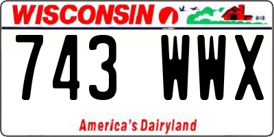 WI license plate 743WWX
