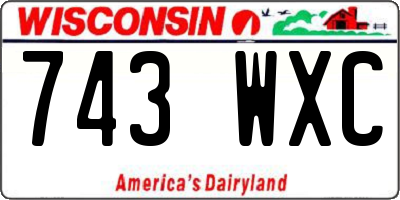 WI license plate 743WXC