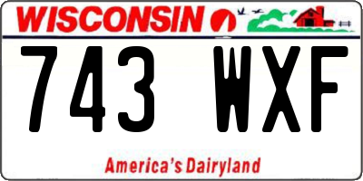 WI license plate 743WXF