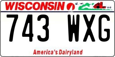WI license plate 743WXG