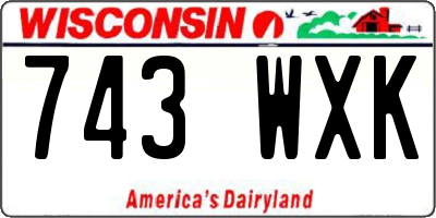 WI license plate 743WXK