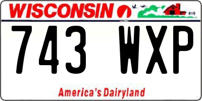 WI license plate 743WXP
