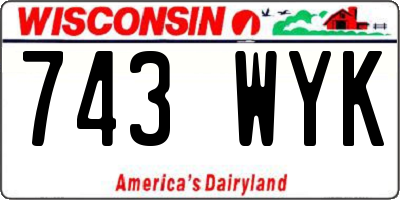WI license plate 743WYK