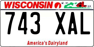 WI license plate 743XAL
