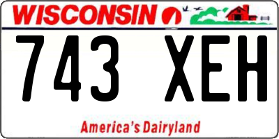 WI license plate 743XEH