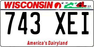 WI license plate 743XEI