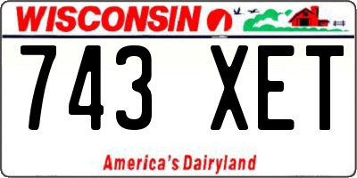 WI license plate 743XET