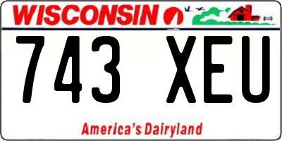 WI license plate 743XEU