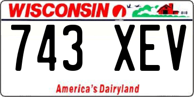 WI license plate 743XEV