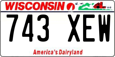 WI license plate 743XEW