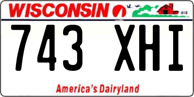 WI license plate 743XHI
