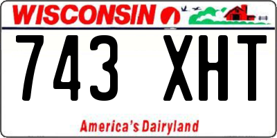 WI license plate 743XHT