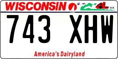 WI license plate 743XHW