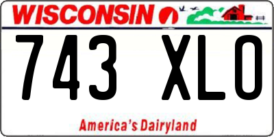 WI license plate 743XLO