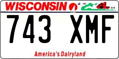 WI license plate 743XMF