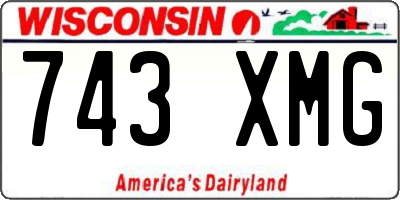 WI license plate 743XMG