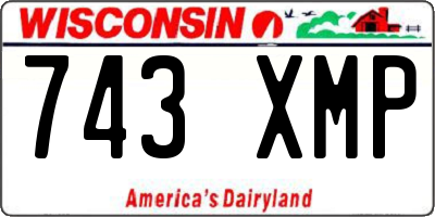 WI license plate 743XMP