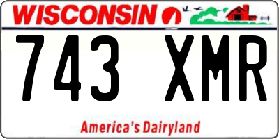 WI license plate 743XMR