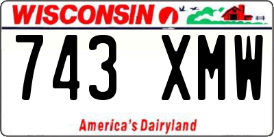 WI license plate 743XMW