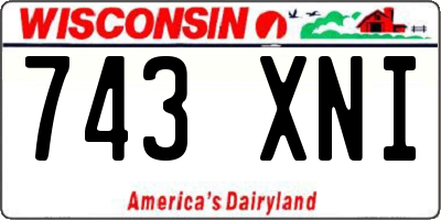 WI license plate 743XNI