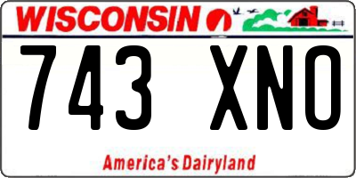 WI license plate 743XNO