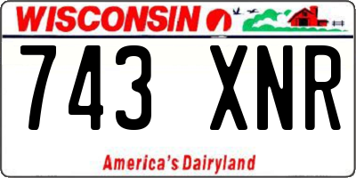 WI license plate 743XNR
