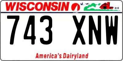 WI license plate 743XNW