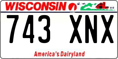 WI license plate 743XNX