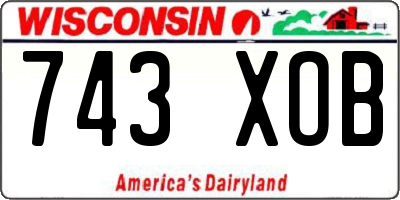 WI license plate 743XOB