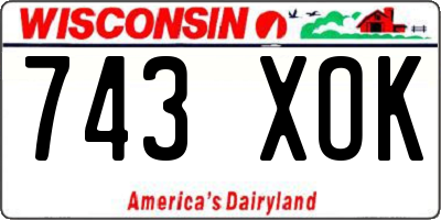 WI license plate 743XOK