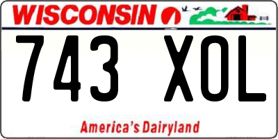 WI license plate 743XOL