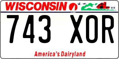 WI license plate 743XOR