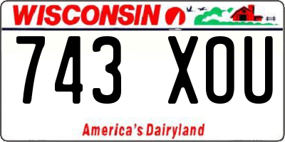 WI license plate 743XOU