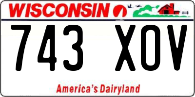 WI license plate 743XOV
