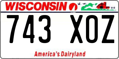 WI license plate 743XOZ