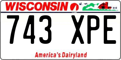 WI license plate 743XPE