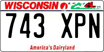 WI license plate 743XPN