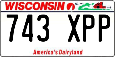 WI license plate 743XPP