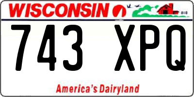 WI license plate 743XPQ