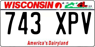 WI license plate 743XPV