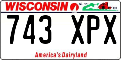WI license plate 743XPX