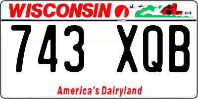WI license plate 743XQB