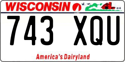 WI license plate 743XQU