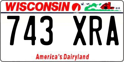 WI license plate 743XRA