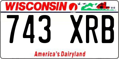 WI license plate 743XRB