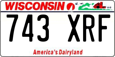 WI license plate 743XRF