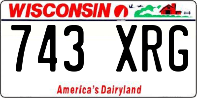 WI license plate 743XRG