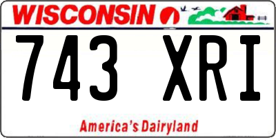 WI license plate 743XRI