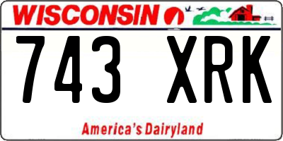WI license plate 743XRK