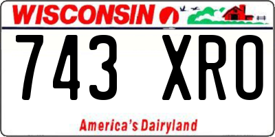 WI license plate 743XRO